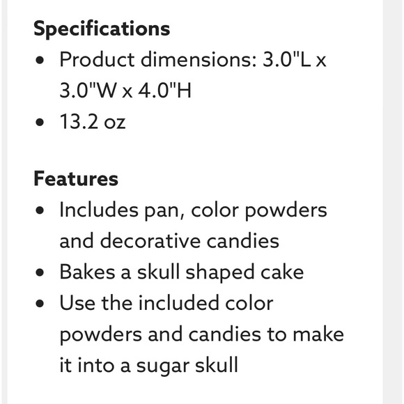 Skull cake pan decor kit(nwt)…hard to find..reusable… - Picture 6 of 7
